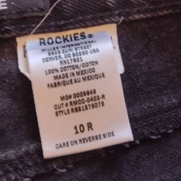 Rockies Slim Low Rise Jean Black Western Denim size 10 - Picture 2 of 10